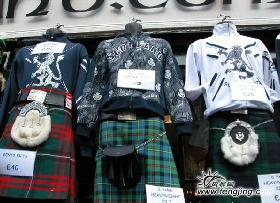 除了苏格兰方格的羊毛(绒)围巾苏格兰特产适合