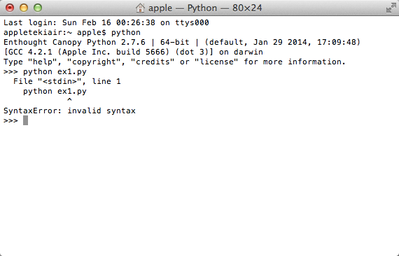 无法使用Mac的终端打开python文件?