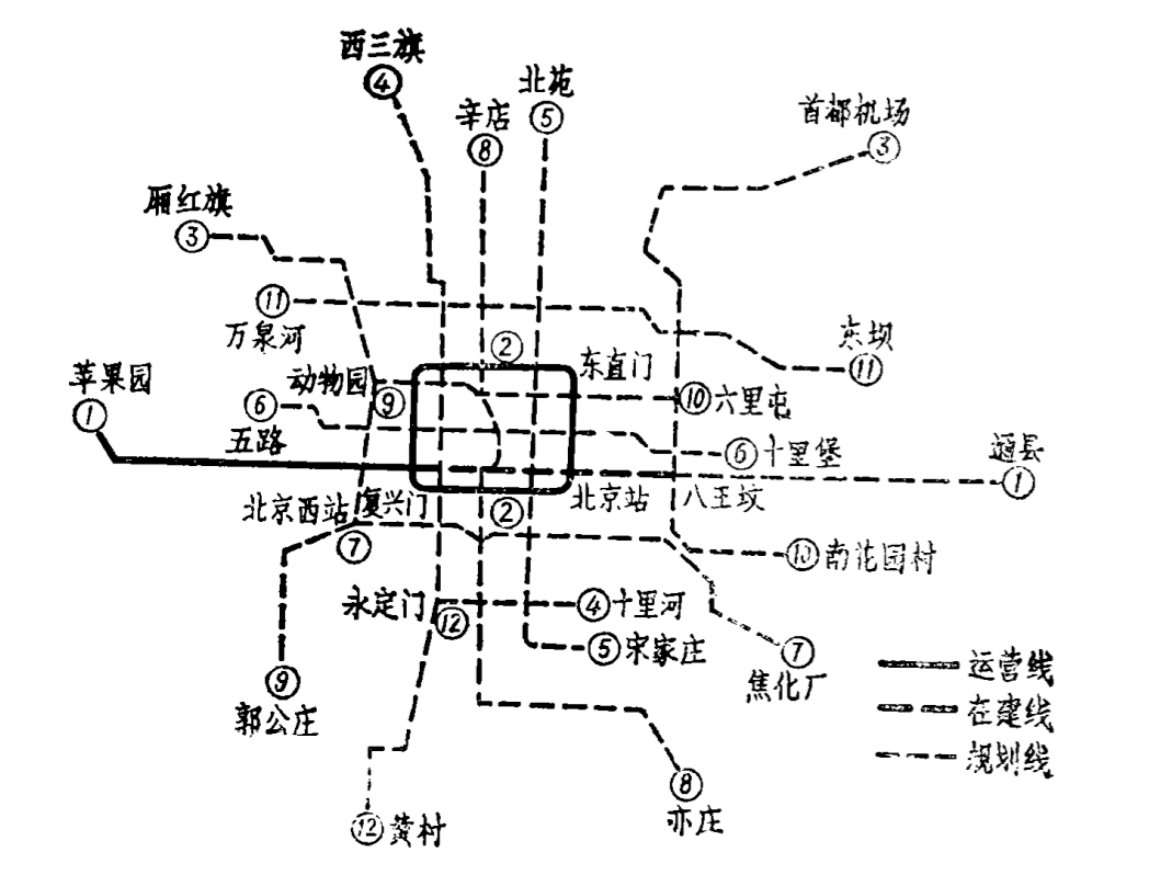 1983年,《北京城市建设总体规划方案》首次收录了地铁规划方案,这是一