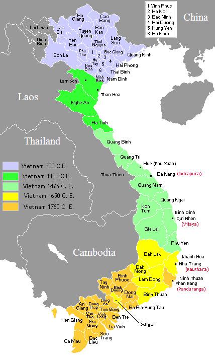 不久,越南进入了郑阮纷争时期,郑主控制着交州本部;阮主割据占婆故地图片