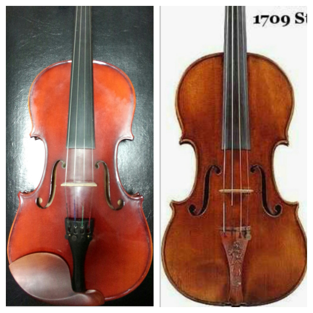 马基尼型的介绍:这种小提琴尺寸宽大,琴身长,琴板较阔,侧板较低,面板