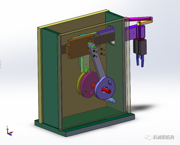 【非标数模】凸轮机械手机构(可转向)3d数模图纸 solidworks设计 附