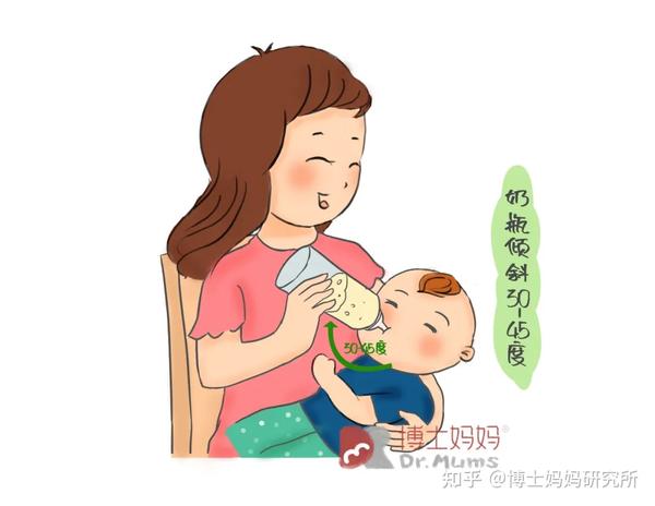 ②  母乳喂养时,要让宝宝完全含住妈妈的乳晕吸奶,避免宝宝吸进空气