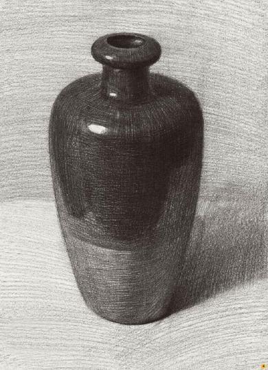 罐子素描图片图片