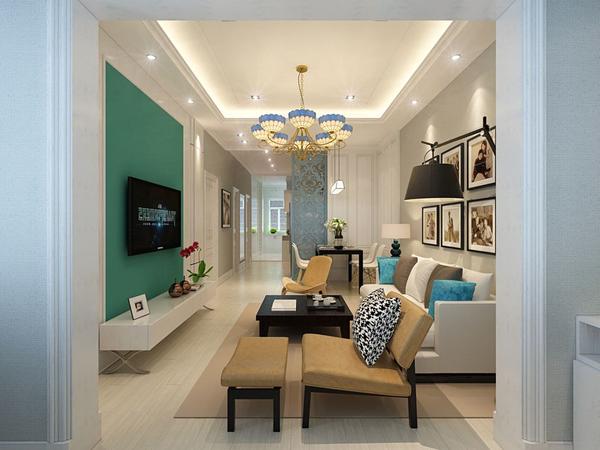 110平方米二居室现代简约风格装修设计案例589装饰