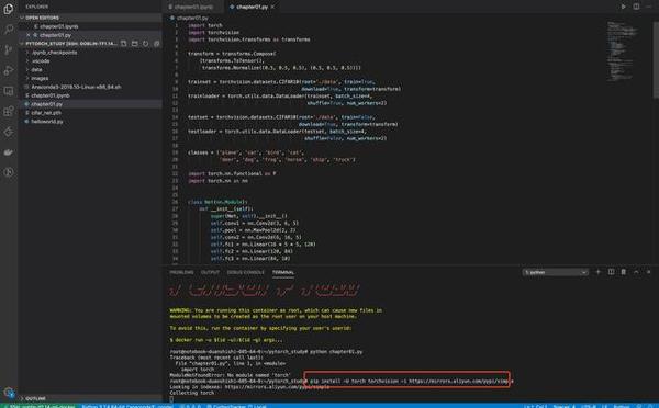 安装完成后, 我们也很方便的通过vscode 直接跳转到远端goblin docker