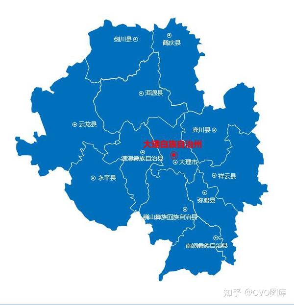 大理白族自治州地图