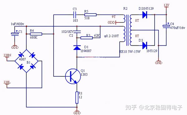 简单实用的开关电源电路图