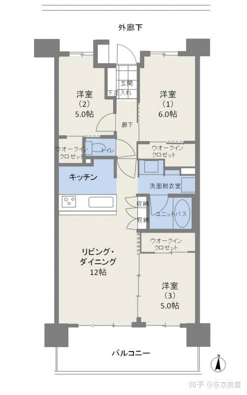 田字形结构房屋户型图