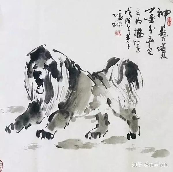 中国画犬第一人冯冰犬画演绎"灵犬"旺财传说