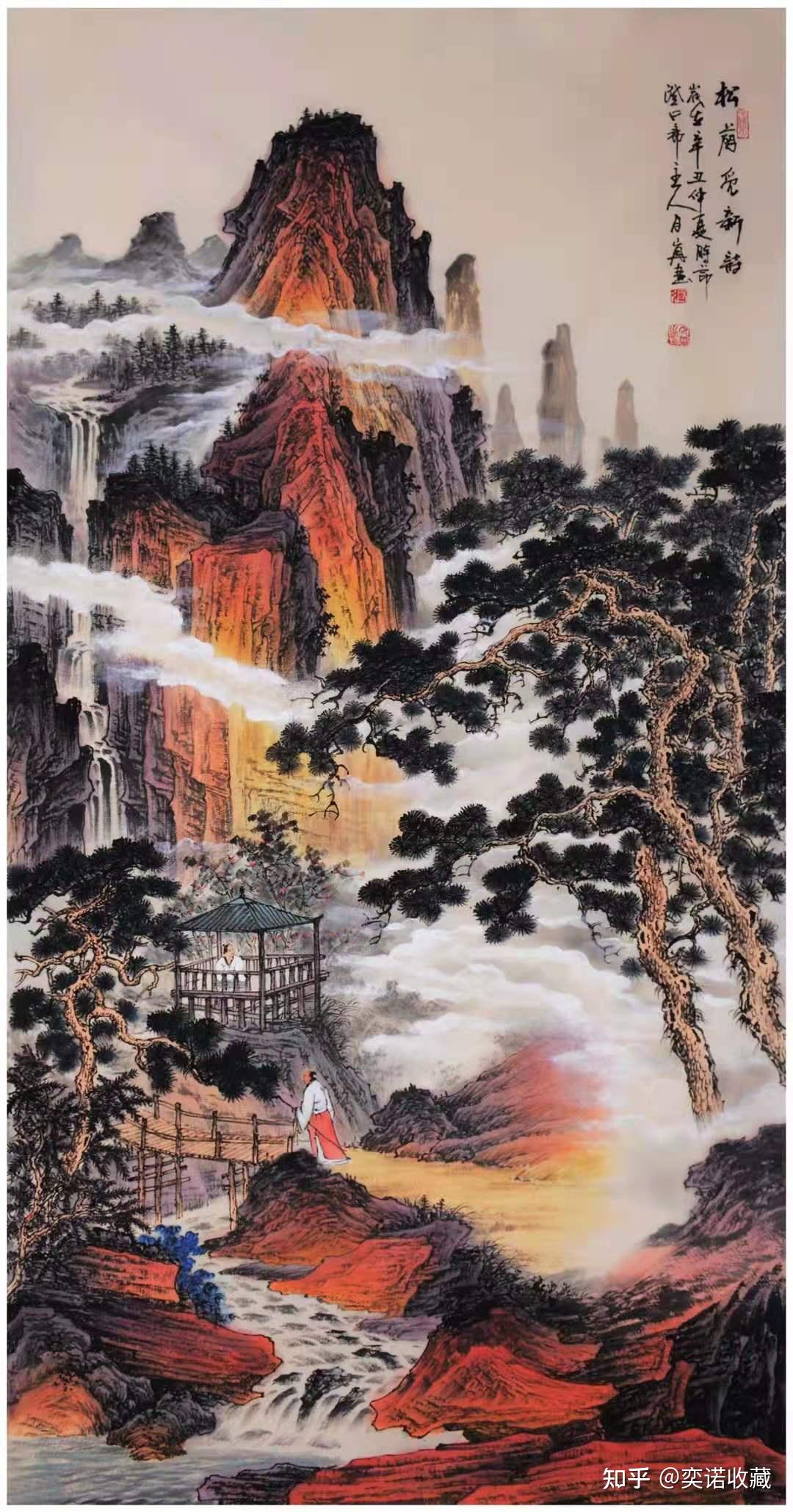 画家张月岗山水画作品价格