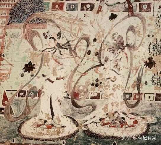 伎乐天奏乐歌舞以娱佛敦煌壁画中的舞乐图