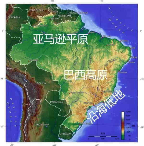 巴西高原是南美洲东部位于巴西境内的广阔高原,面积500多万平方千米