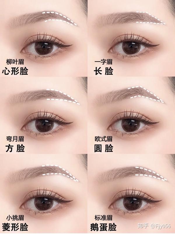 圆脸:高挑欧式眉最适合圆脸啦,眉峰高眉尾落差明显,可以修饰扁平脸型
