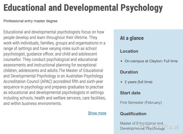 master of educational and developmental psychology