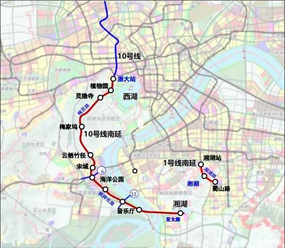 杭州地铁10号线南延,穿越西湖群山?地铁14号线利好银湖,崇贤!