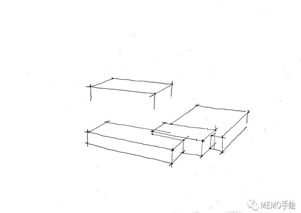 画出中间庭院层层叠叠的树林