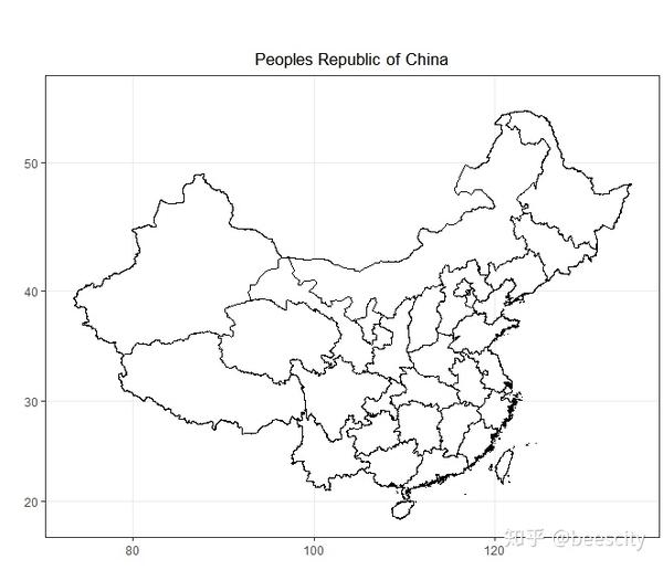 ggplot画中国地图,如何让国境线增粗或者变色?图片