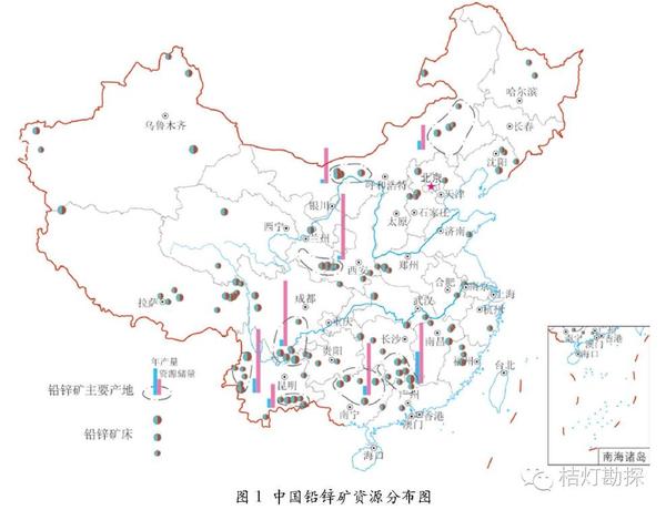 中国铅锌矿资源分布图