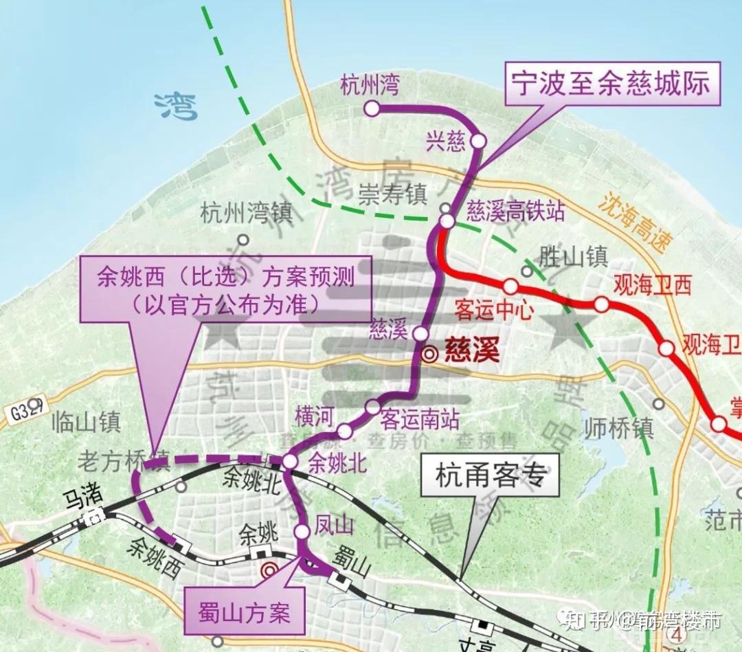 规划宁波至余慈城际铁路分为两期,一期工程为宁波至余姚段,利用既有
