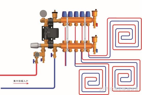集中供热混水地暖图