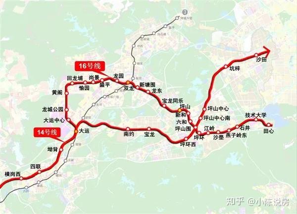 深圳地铁16号线全长约29.