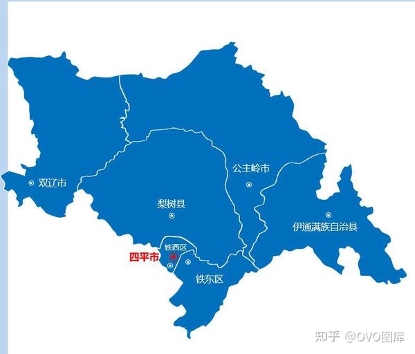 吉林省地图ppt及地级市动态拼图模板