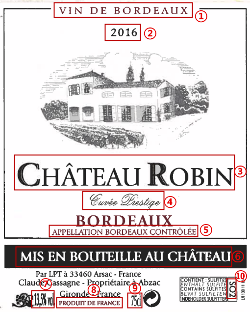 vin de bordeaux:vin红酒,de介词同英语of,bordeaux波尔多,连在一起