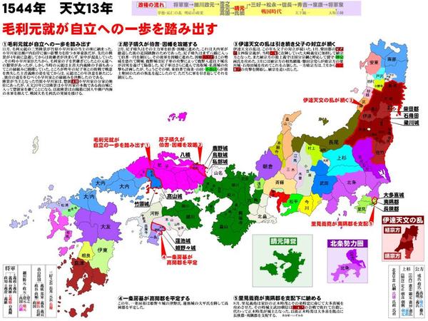 地图日本战国时代势力地图集