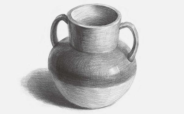 素描入门陶罐的画法步骤讲解