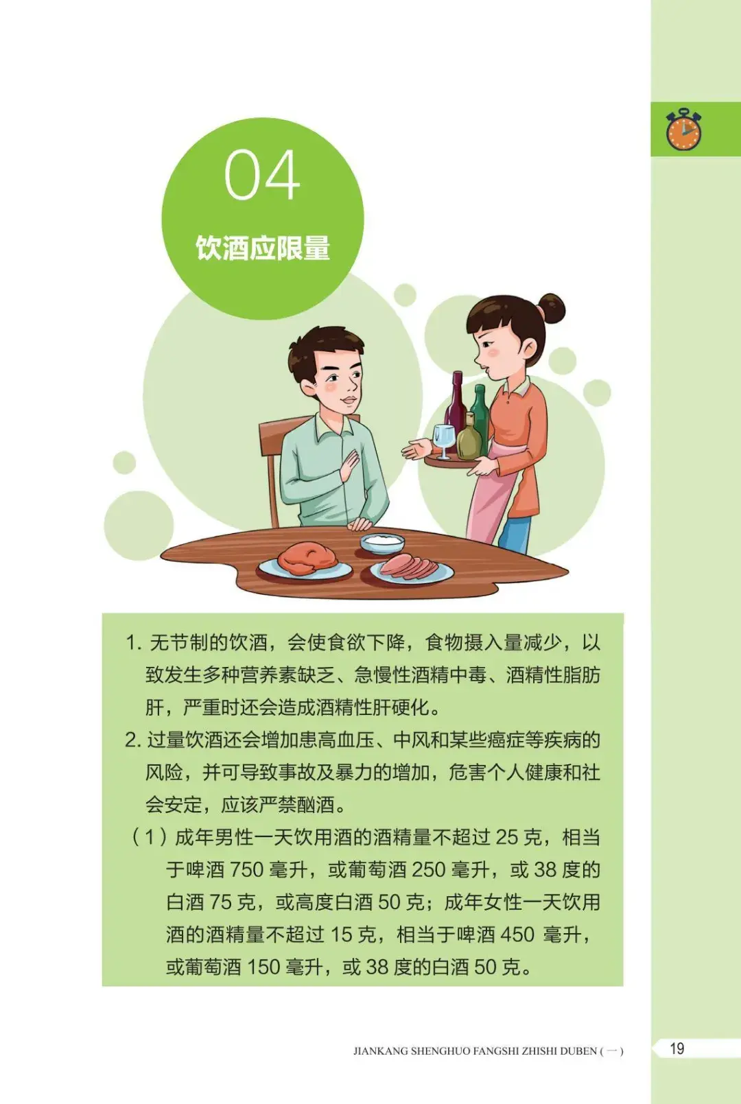 健康图文健康四大基石之戒烟限酒