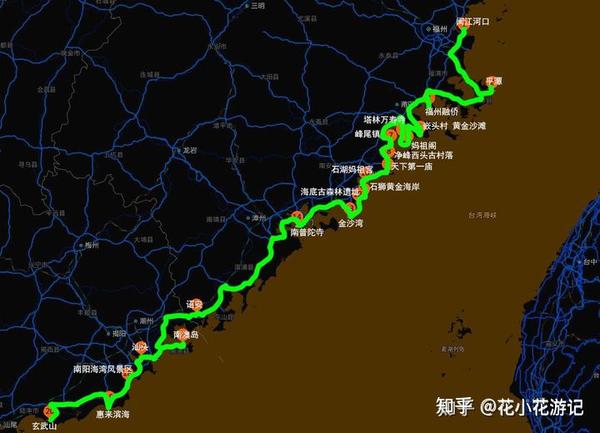 自驾游228国道线路图,全长8091公里,贯穿祖国海岸线(三)