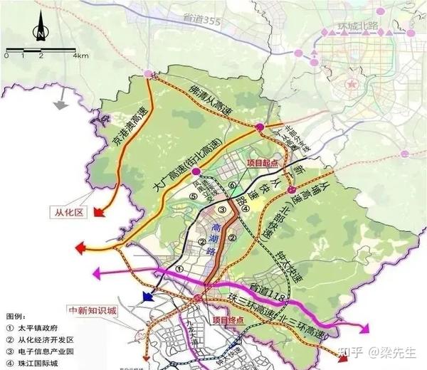 高湖路是黄埔—从化产业共建合作区太平片区南北向主干道,既可贯通