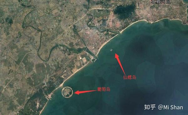 大汤河入海口新澳海底世界 位于抚宁区的人工岛 渤海湾非常浅,每年有