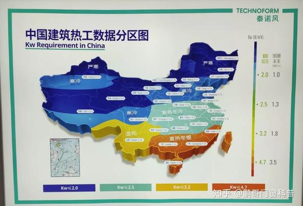 我国幅员辽阔,气候分布广泛,如下 ▽「中国建筑热工数据分区图」所示