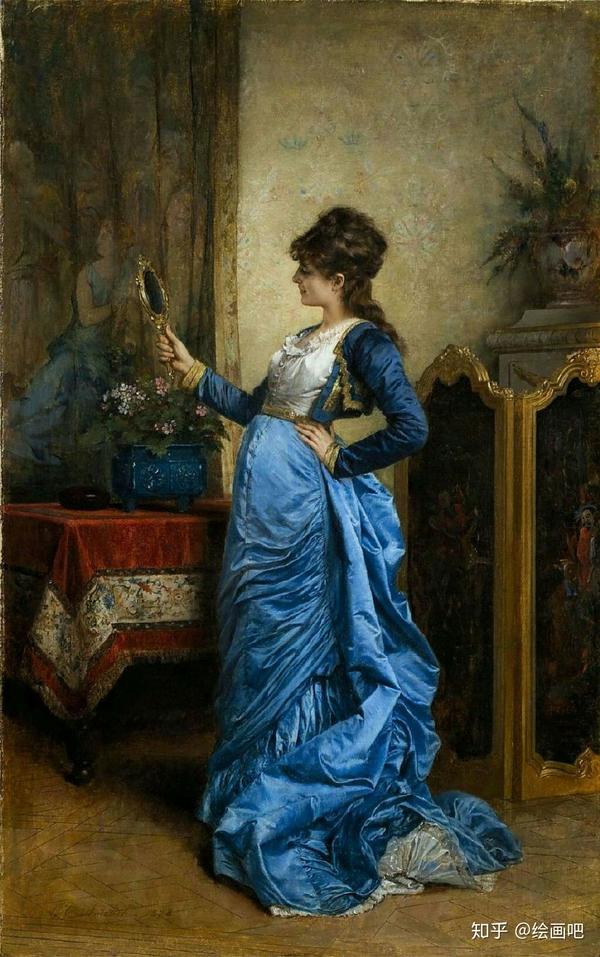 油画:法国画家auguste toulmouche美女贵妇作品欣赏
