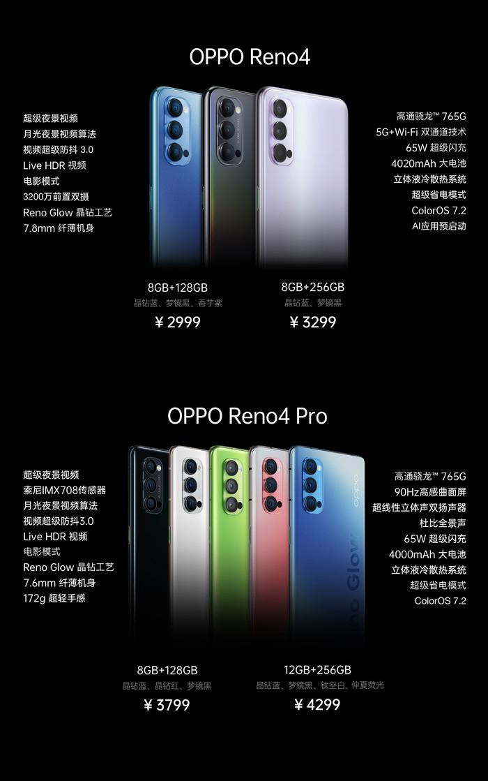 oppo reno4:高颜值5g夜景视频手机,介休信宜通开启预售