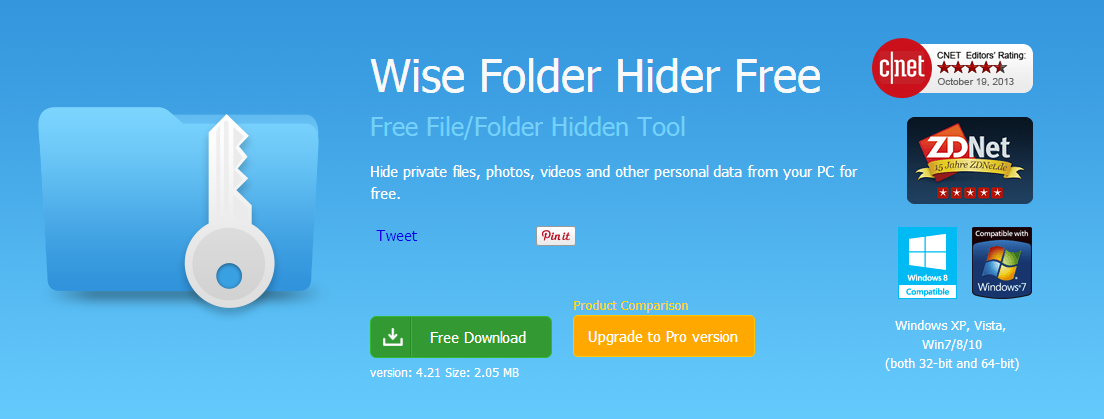 wise folder hider —— 一个简捷的隐藏文件的软件