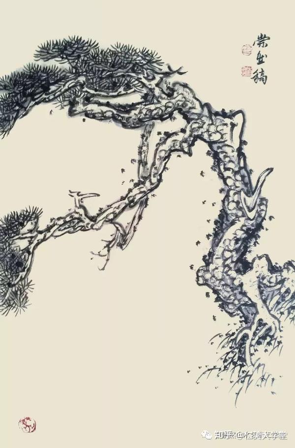 【连载】值得收藏的88种国画松树画法课稿(三)