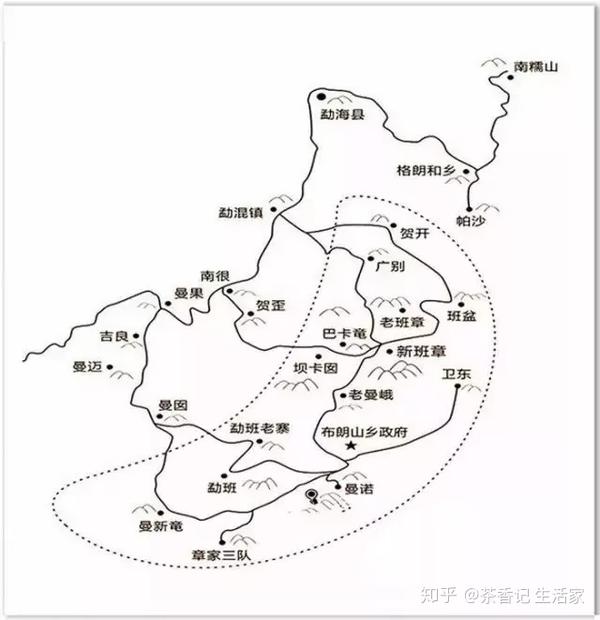 老班章自然村隶属于云南省西双版纳州勐海县布朗山乡,海拔1700～1900