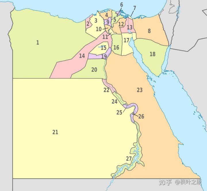 非洲各国概要埃及四行政区划2