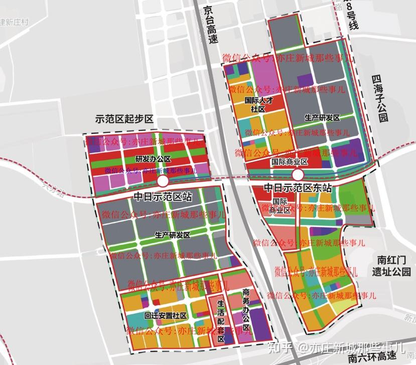 先进智造片区:孙村工业区创新研发片区:西红门新建地区生活配套片区