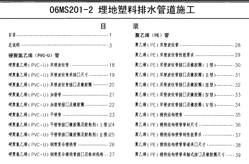 埋地塑料排水管道施工 06ms201-2)图集分享