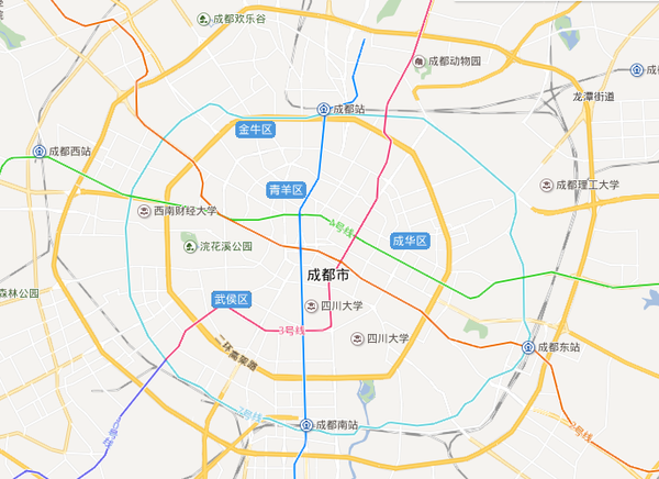 成都市中心地图