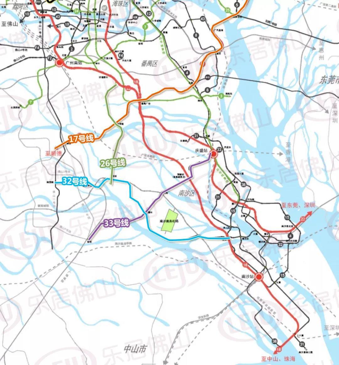 顺德规划引入5条广州地铁!伦教大良容桂利好,规划至2035年