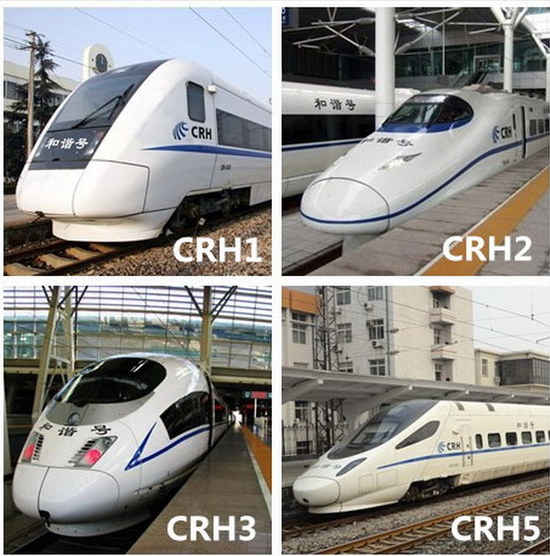 动车组目前有7大系列:分别是crh1,crh2,crh3,crh5,crh6,cj1及crh380