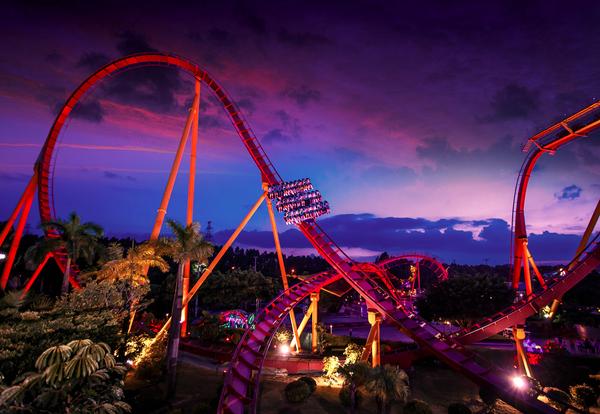 珠海长隆垂直过山车图片