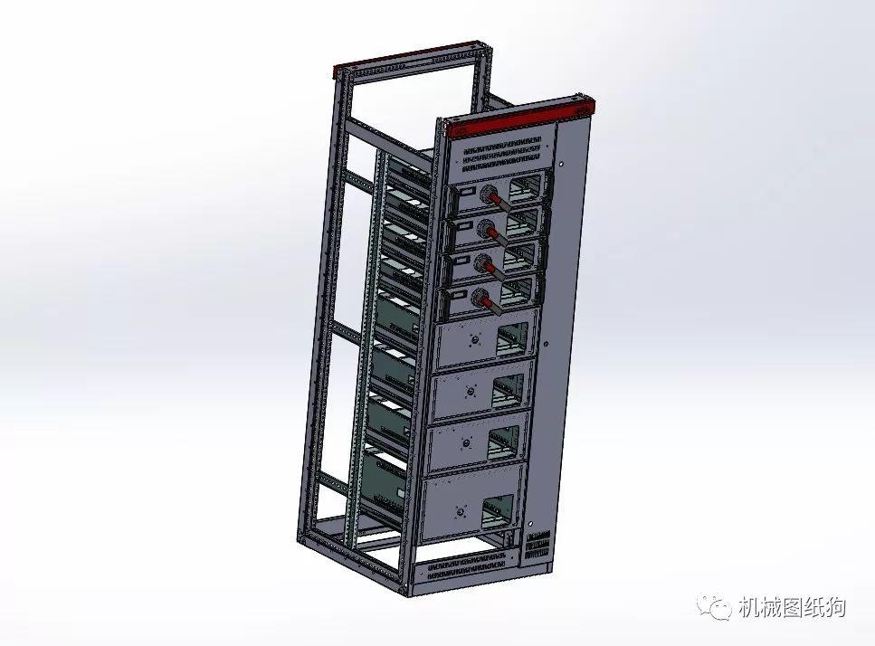 工程机械抽屉柜钣金结构3d模型图纸solidworks设计