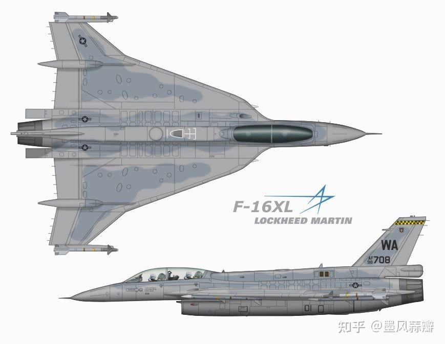 通用同宗不同形的f-16xl战斗机