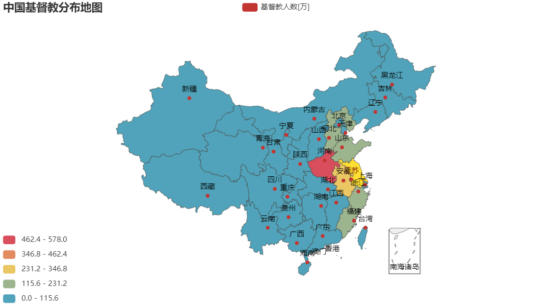 7万人.(2018) ,占总人口的2.71%[1],其中基督教徒主要分布在沿海地区.